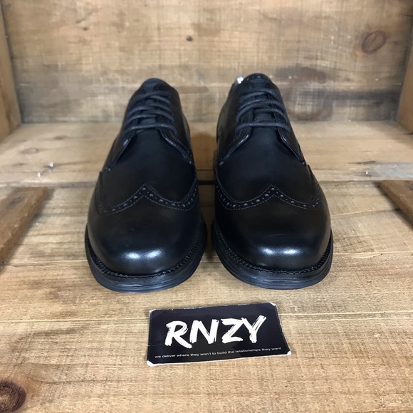 NEW Cole Haan Original Grand Wingtip Triple Black - Picture 2 of 8